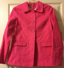 Old Navy Size XS fuchsia Pink lined button front Jacket women's