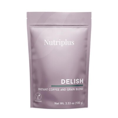 Farmasi Nutriplus Delish Instant Coffee And Grain Blend 3.53 OZ. EXP 09/2025