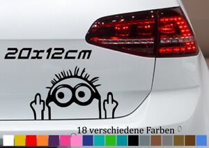 Minion Mittelfinger x12cm Aufkleber Shocker Auto Deko Car Tuning Jdm Sticker Ebay