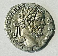 Ancient Silver Coin Roman Empire AR Denarius Septimius Severus 192-211 AD.