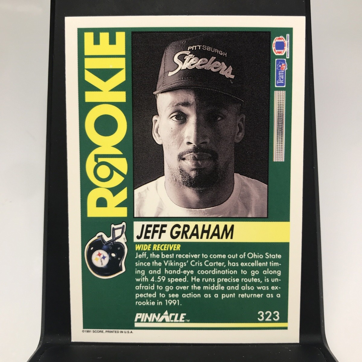 1991 Pinnacle Jeff Graham Rookie Pittsburgh Steelers #323 | eBay