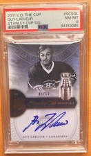 2011 UD The cup Guy Lafleur Stanley Cup Signature 45/50 PSA 8 Population One !!!