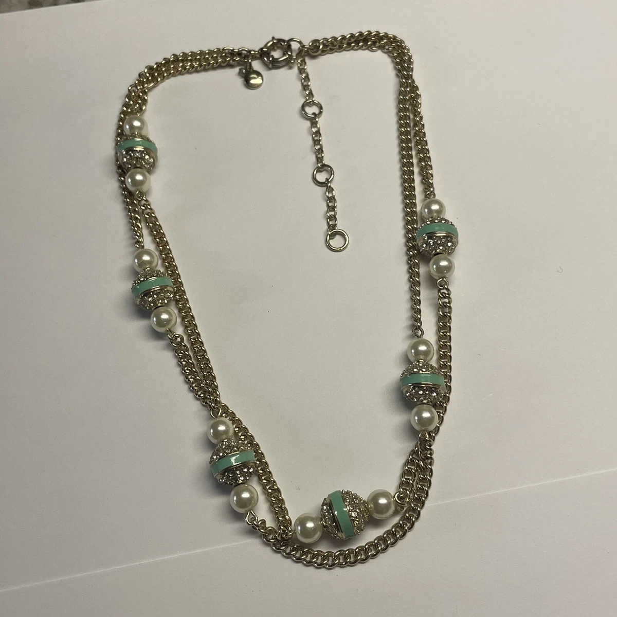 Collier J.Crew à Strass (Rhinestones) - Longueur 24" - Bon État - Occasion