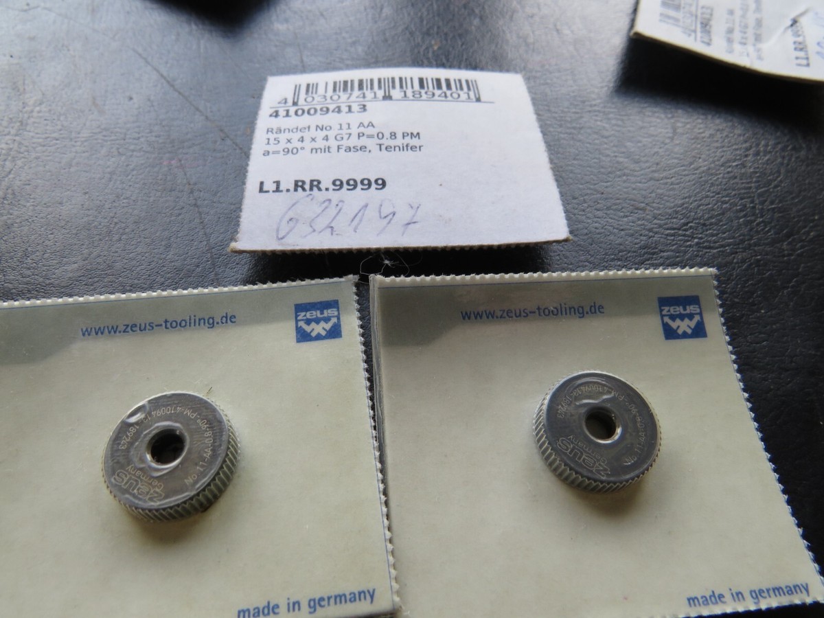 ZEUS knurl 15x4x4 G7 AA P=0.8 a=90° chamfer milling knurl knurling wheel  #LF12-3