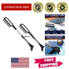 Durable No Scratch Ice Scraper with Detachable Brush - Perfect for SUVs & Trucks