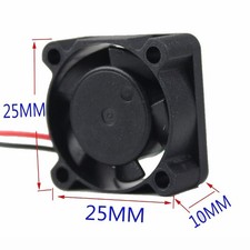 2510 Gdstime 12V 0.08 A DC 25X25X10mm 2Pin 25mm Brushless Fan Mini Cooling lot
