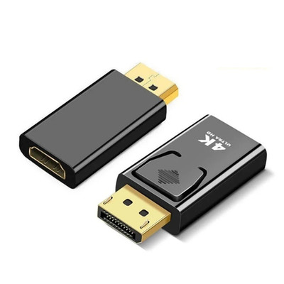 DP to HDMI Adapter 4K DisplayPort to HDMI Converter Plug Full HD Audio Video