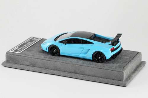 LOOKSMART 1/43 Lamborghini Gallardo LP570-4 STS Baby Blue Resin Model LS395UN 25 - Picture 2 of 3