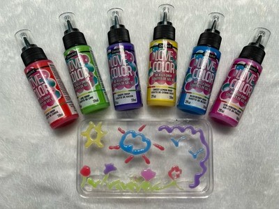 DecoArt Love Color 3D Jelly Drops Paint Set   6 Pack   Dimensional Craft Paint