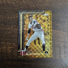 BERT BLYLEVEN 2025 TOPPS CHROME GILDED GOLD WAVE REFRACTOR SP /75 TWINS