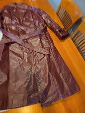 Vintage Etienne Aigner Burgundy Long Jacket Size 14