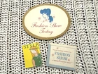 Vtg 1962 Barbie Doll Fashion Shop Playset Cardboard Fashion Show Signs Magazine