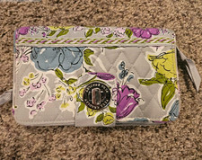 Vera Bradley Floral Zip-Around Wallet Organizer ID Window Multi