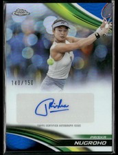 2025 Topps Chrome Tennis Priska Nugroho #CA-PNO Blue Refractor Auto 140/150