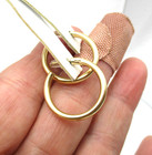 14K Yellow Gold Hoop Earrings .90" 2.4 Gr [E371] — photo 3