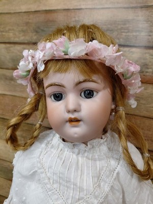 18.5'' Simin & Halbig 1079bisque Head Doll, Antique Whitework Dress