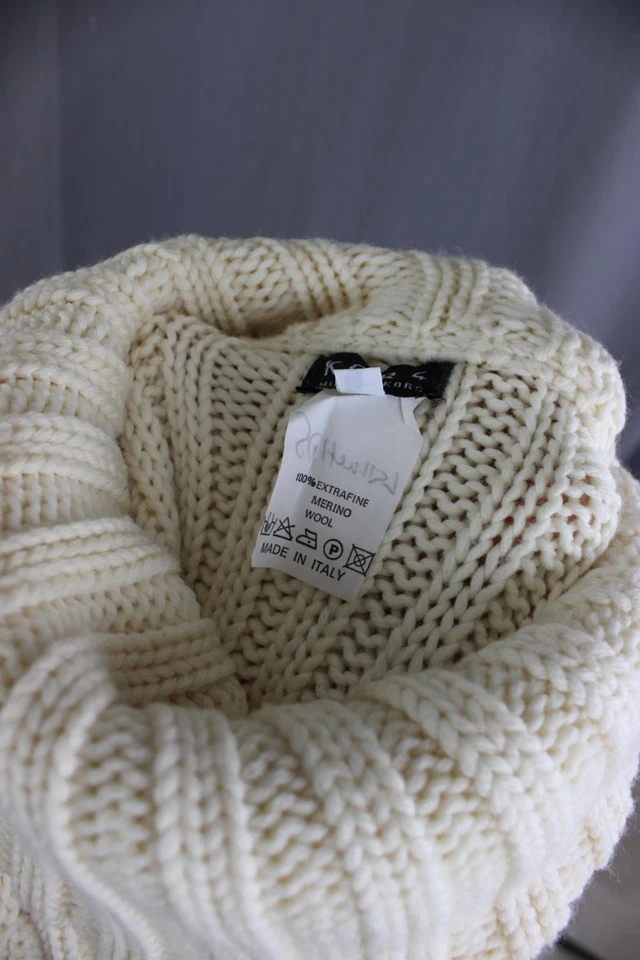 Женский свитер Michael Kors из кремовой шерсти мериноса с длинным рукавом водолазка средний размер - Изображение 4 из 4