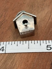 Vintage Sterling Silver Bird House Charm Brown County Silver Co .5 In