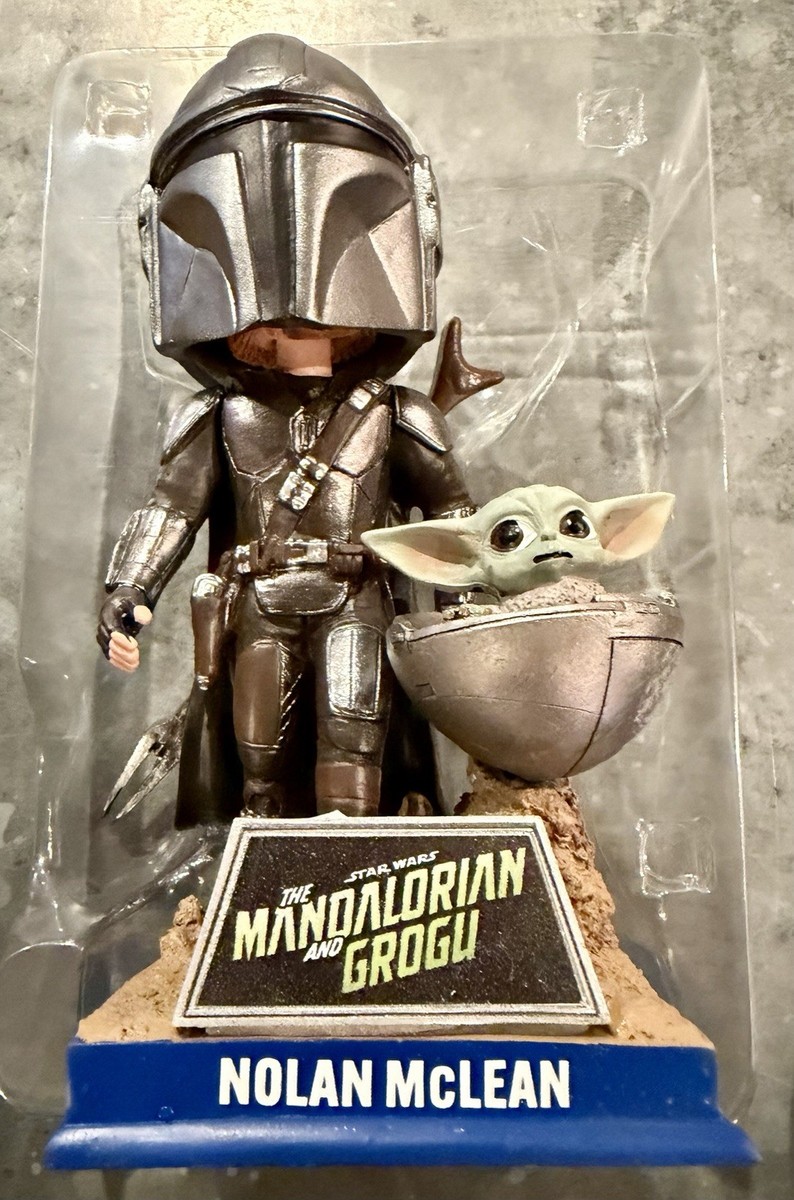 NY METS STAR WARS NOLAN MCLEAN BOBBLEHEAD MANDALORIAN & GROGU 5/14