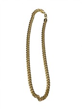 14K 8mm Gold filled Cuban Link Chain Necklace 18 inch