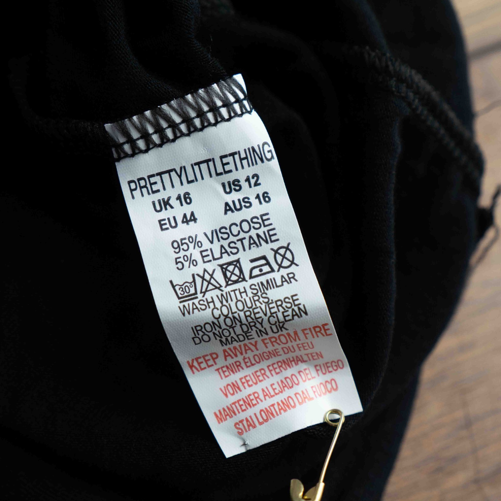 Pretty Little Thing Size 16 Long Black Dress New With Tag image 8