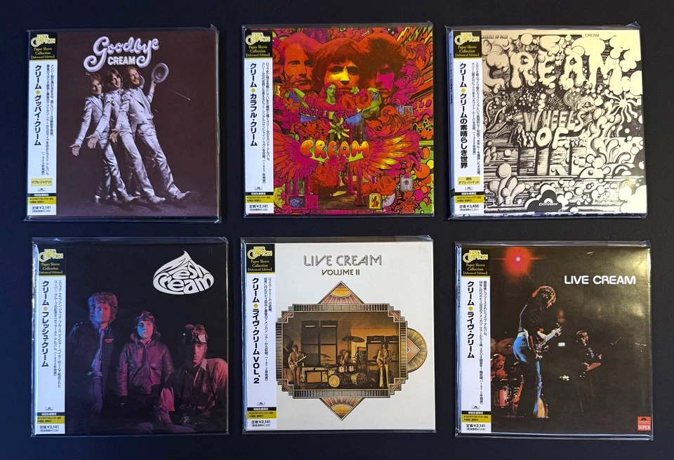 CREAM 2001 Japan CD "Mini-LP" SET OF 6 WITH PROMO BOX Papersleeve ERIC CLAPTON - Image 2 of 4