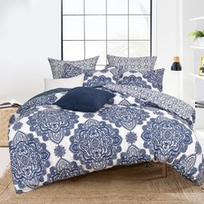 PHF Ultra Soft Paisley Duvet Cover Queen Size, Printed Bedding Set 3 Pieces