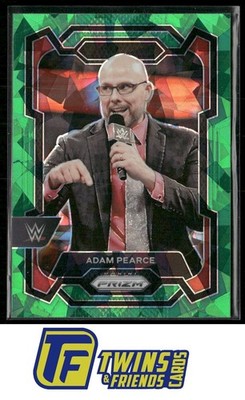 2024 Panini Prizm WWE #108 Adam Pearce Green Ice Prizms