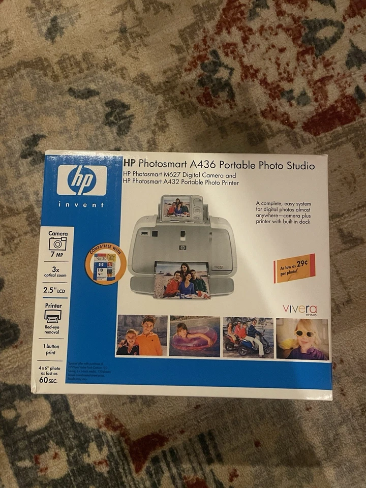 HP Photosmart A436 Portable Photo Studio NEW sealed In Box WITH EXTRAS - Image 2 of 4