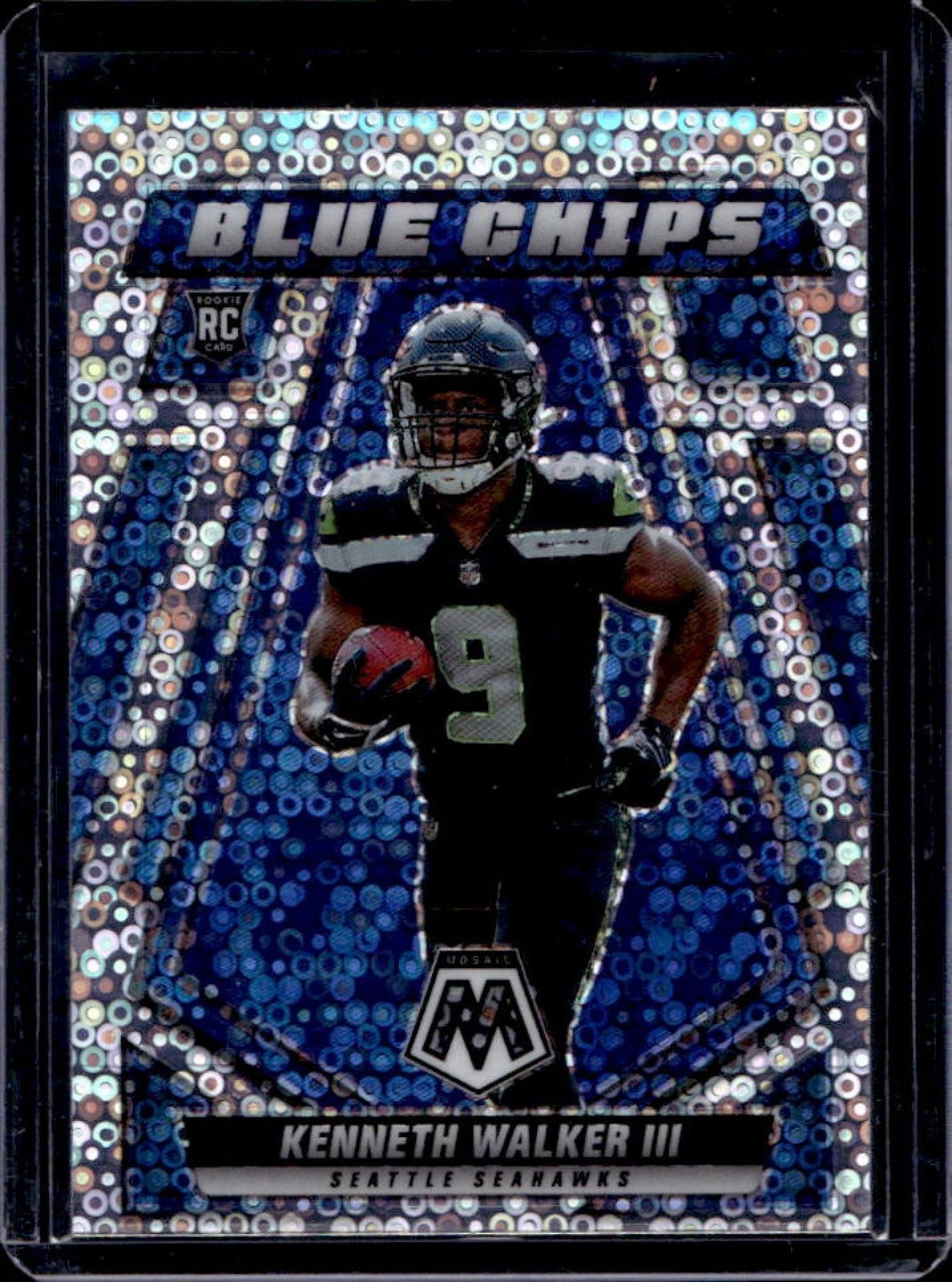 2022 Mosaic Kenneth Walker III Blue Chips RC No Huddle Silver #BC-13 Seahawks