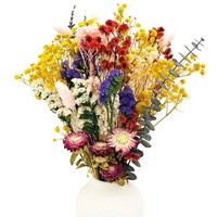 Trockenblumenstrauß Deko Natur Blumen Wohnzimmer Hochzeit DIY 32 StüCk 25-28Cm