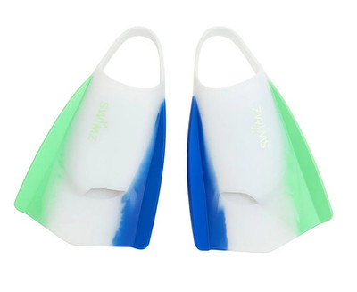 Swimz Turbine Silicone Pro Schwimmflossen - Blau/Weiß/Limette