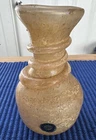 Vintage Murano Bud Vase, Caramel Crystal Murano glass, Art Glass