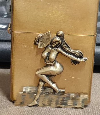 1 piece Brass Sexy game character girl sticker DIY lighter accessories