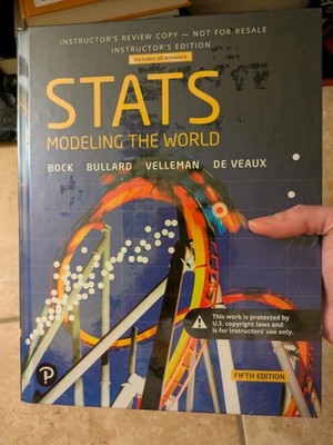 Brandnew Stats: Modeling the World, 5e instructor Edition
