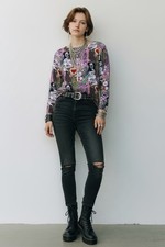 Rare Vintage Y2K Betsey Johnson "Viva El Amor" Sacred Heart Top - Large