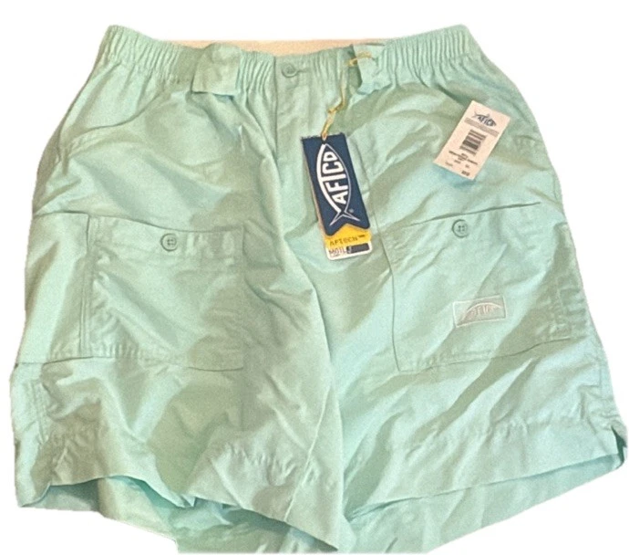 AFTCO Men's Fishing Boat Shorts..Size 38 Mint Green..MSRP $55 Beach Water Wear