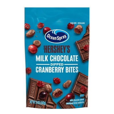 Ocean Spray HERSHEY'S Milk Chocolate Dipped Cranberry Bites 12 Pack 5oz Pouches