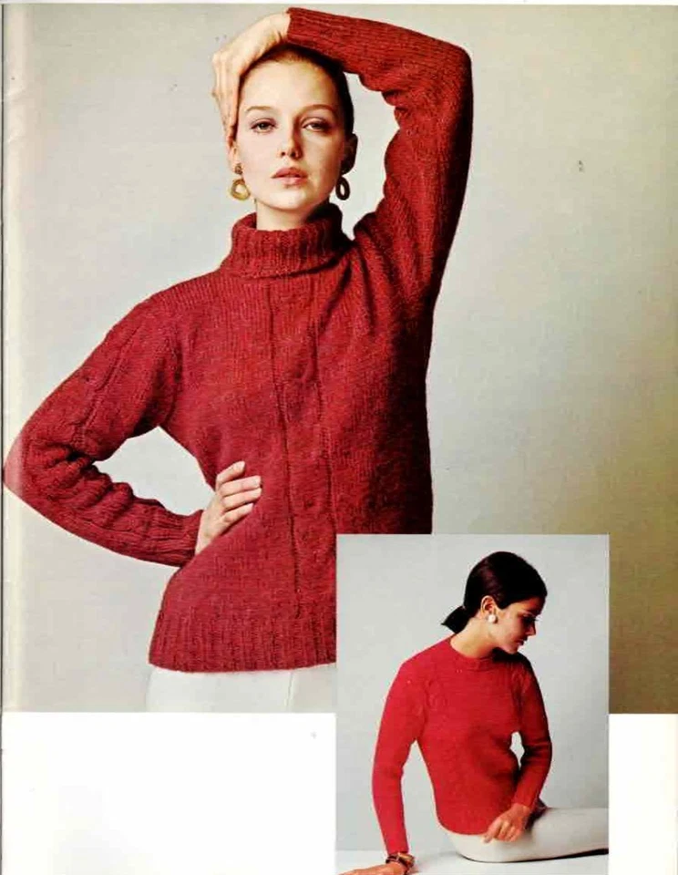 Spinnerin Knitting Pattern Lesson 3 Sweater Patterns Stitches Classic Patterns - Image 2 of 4