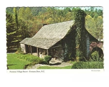 Fontana Village Resort Fontana Dam NC the Log Cabin VTG Postcard UNP