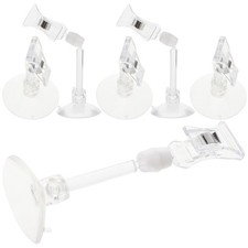 6Pcs Fish Tank Suction Cup Clips Reusable Aquarium Feeding Tool White