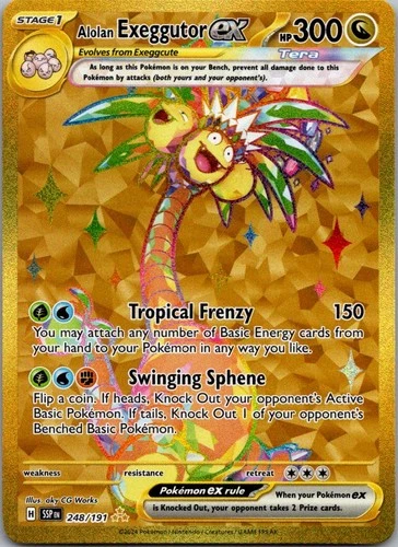 Alolan Exeggutor ex Holo Hyper Rare SV08: Surging Sparks 248/191 NM