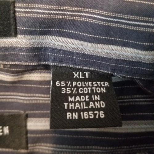 Van Heusen Button Up Long Sleeve Flannel Shirt Wrinkle Free - Mens Size XLT - Picture 2 of 13