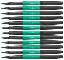 Paper Mate Flair Felt Tip Pens Medium Point 0.7mm Metallic Sea Foam 12 Pens New