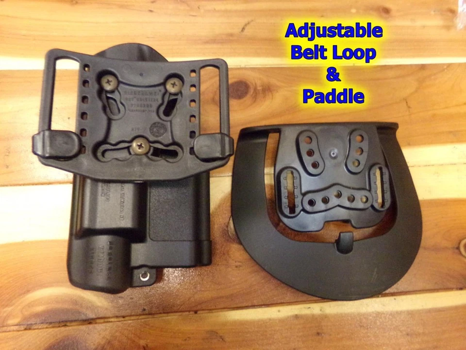 LEFT BLACKHAWK Belt or Paddle Gun Holster for SIG SAUER P220R w/ Xiphos NT Light - Image 3 of 4