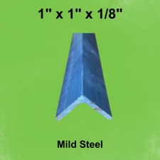 Angle Iron 1" x 1" x 1/8" -12 inches long -Mild Steel, Bracket