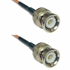 RG178 BNC MALE to BNC MALE Coaxial RF Pigtail Cable with Black Shrink Tube