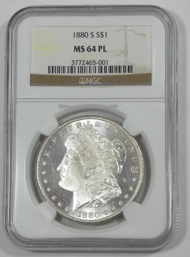 1880-S Morgan Silver Dollar CERTIFIED NGC MS 64 Proof-Like