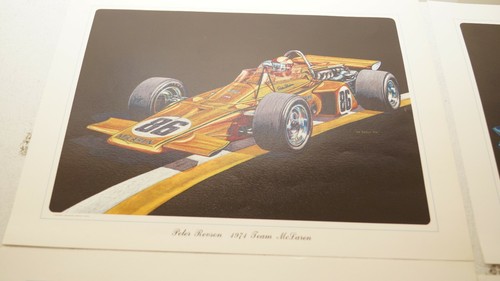 4- 1971 Indianapolis 500 limited lithographs by Ron Burton al unser and more - Picture 3 of 6
