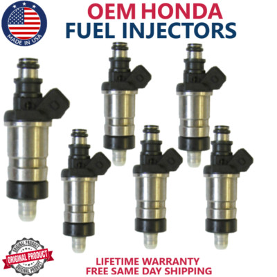 x6 OEM HONDA Fuel Injectors For 1992, 1993, 1994 Acura Vigor 2.5L I5 #HondaOBD-0